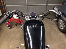 Installed some Superlow bars on my 04 XL883. Feels like I'm riding a couch now, haha!