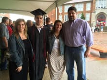 Son's graduation from Muskingum University, wife, son, daughter, me