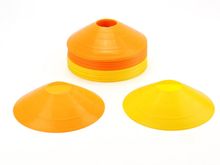 Set of 50 cones with dimensions of 7.5"W x 2"H each, $14.99