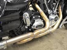 Fuelmoto Jackpot head pipe for the M8. Picture from their website.
