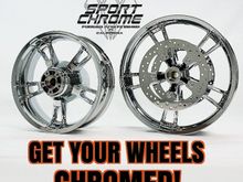Get your Harley Wheels Chrome Plated