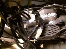 left and right hand control
left and right blinker
the loop in the background is the cable to the ignition. 
all of this fits inside a pocket in the neck.