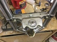 Brake tee attaches to this bolt? Why is bottom of stem tapped?