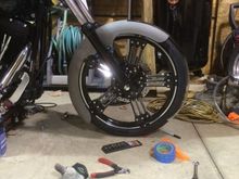 Sides cut down 1.75 to follow wheel contour
