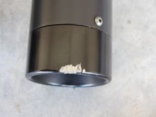 Scraped on a curb.