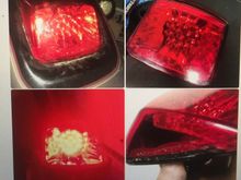 HD LED tailight
$55 shipped *see description*
This picture shows it installed on my bike, in my hand, installed and turned on to show working condition, and bottom right pic shows the small separation of lens from base, has since been glued, and siliconed. That why I show it on my bike, to show what it looks like.
I used this one on my bike until I bought a smoked one