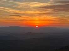 Sunset Monday evening on the Talimena
