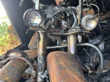 Burned all over. I’m considering keeping it and rebuilding it again although it’ll be difficult to find original parts and all to make it what it was. Since it’s so scorched and all the chrome is burned, I don’t know if it’s worthwhile to do. Has anyone had an experience of dealing with this?