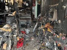 The next day as I went through to see my destroyed Harley’s 