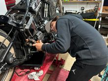 My little dude helping