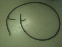 uh ohhh! faulty belt. broke in Huntsville, Alabama. this sucked, because it led to more ass pain....