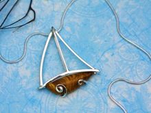 Honeycomb jasper set in sterling silver