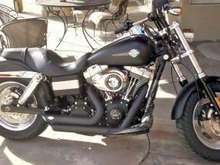 My Fat Bob with pipes and floorboards Rt 400