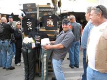 Jeff getting some at the Lone Star Rally.