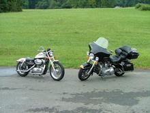 2007 FLHT and  2001 XLH 
my bar hopper and my cruiser