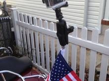 My GoPro Hero 3 Black mounted on tour pack.