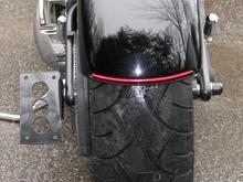 Road 6 Custom plate frame, new rubber, and freshly coated swingarm.