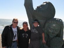 At the monument on the seawall for the 1900 Hurricane.