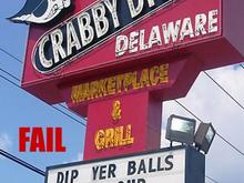 sign fail crabby dicks