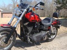 DSC01712 REV Paint Set from Harley #52 of 200,black gas caps from Harley with LED fuel level , had the console powder coated Gloss black, you can see the Jagg 10 row oil cooler, it dropped the temps. 20 degrees .