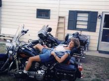 Elizabeth's 2nd bike. 95 Heritage. Picture taken in 95.