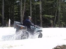 Butthead flingin' some snow