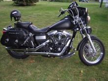 Radio caddy faring on a streetbob
