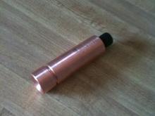 .75" diameter, 2.5" long, groove, tapered inner end