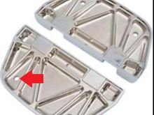 holes in passenger floorboards. the rubber 'nubs' need to go through these