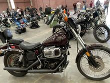 A very original FXDG Twin Belt Wide Glide,  looks like it might have had some work done the heads are bare aluminum & it is missing the braided steel oil lines , but a really nice example !