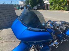 With the LRS shield. Easy and perfect fit on my 18 Road Glide.