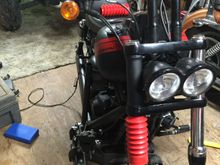 I busted a fork seal about midway through July last year. Added black upper fork tube covers and red gaiters. Also Ricor Intiminators