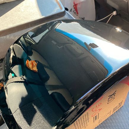 Painted my side covers vivid black. 