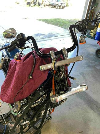 New triple tree and bars with new bearings and races