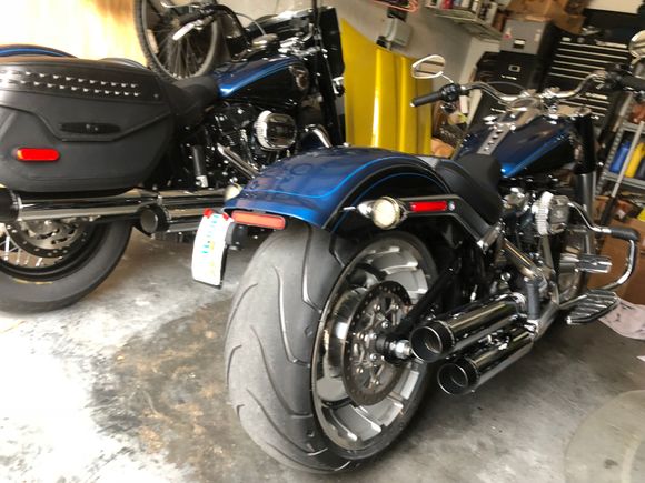 Already got HD windshield, Kuryaken curved vertical plate, custom dynamic LED rear signals with smoked lenses, and Rinehart Slip-ons.