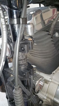 tested a few positions, opted to place the cooler as high as possible make adding the hoses easier later on since they don't have the flexibility of naked rubber.