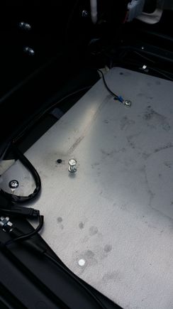 Used the mounting screw in the bottom of the Tour Pak to secure the ground wire.
