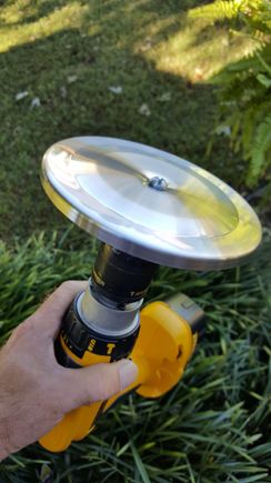 Hate too much chrome, so I spun it in a drill with scuff pad to give it a turned look.