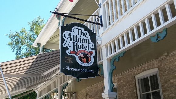 Albion Hotel In Bayfield Ontario. 65 miles north of Sarnia on Hwy 21. They host a "Bike Night" every Tuesday night during the summer.