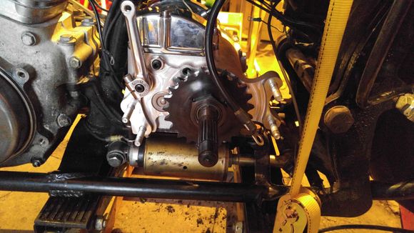 Left side: installed, and bolted down.
