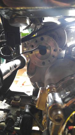 All Balls nose/bearing cone installed to the OEM starter drive housing.