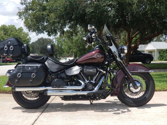 You can see the backrest above the rear of the seat.