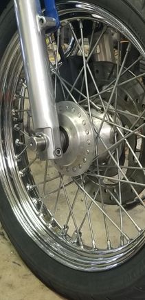 I did the same thing.  If i remember correctly.  I took the rim into Harley and had them machine the rim to take the bigger bearing