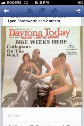 FIL  with his bike on Daytona Beach.