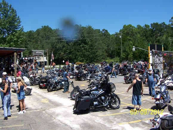 Sunday afternoon at the Outpost Biker Bar in Bruce, Fl.