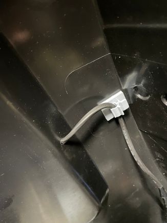 I cut the wire, and drilled a hole in lid.