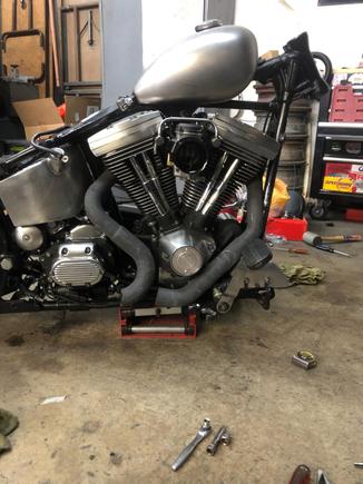 Chopping up a old set of bassani prostreet exhaust pipes 