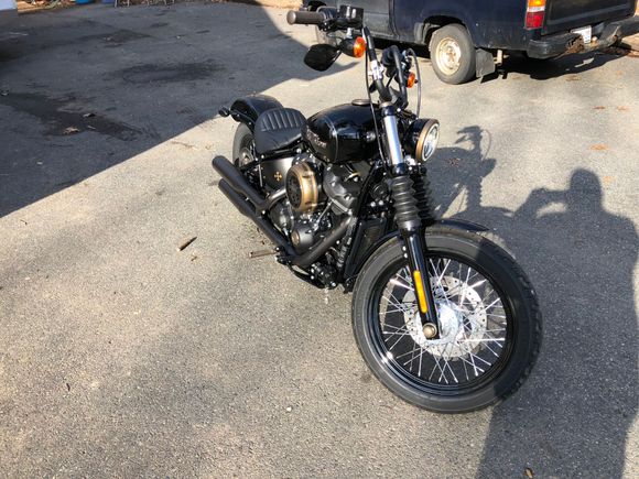 Going with the original brass and black theme original purchase.
Painted the dipstick, headlight ring, air cleaner