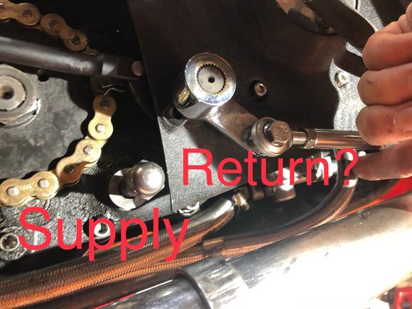 Supply line and the return? I did run the return to the oil filter then out of the filter to the tank