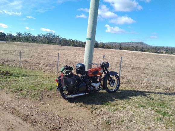 this 1950 A10 BSA was ridden there, old mate won the fast race, the slow race, slalom race and the oldest combined rider and bike award .